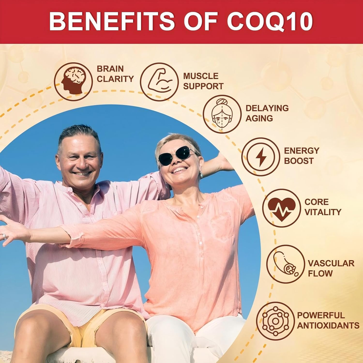 CoQ10 600 mg Softgels CoQ10 Supplement - CQ10 Coenzyme-Q10 with Omega 3 & PQQ & Vitamin E, CoQ10 400mg Softgels, 60 Servings - Image 4