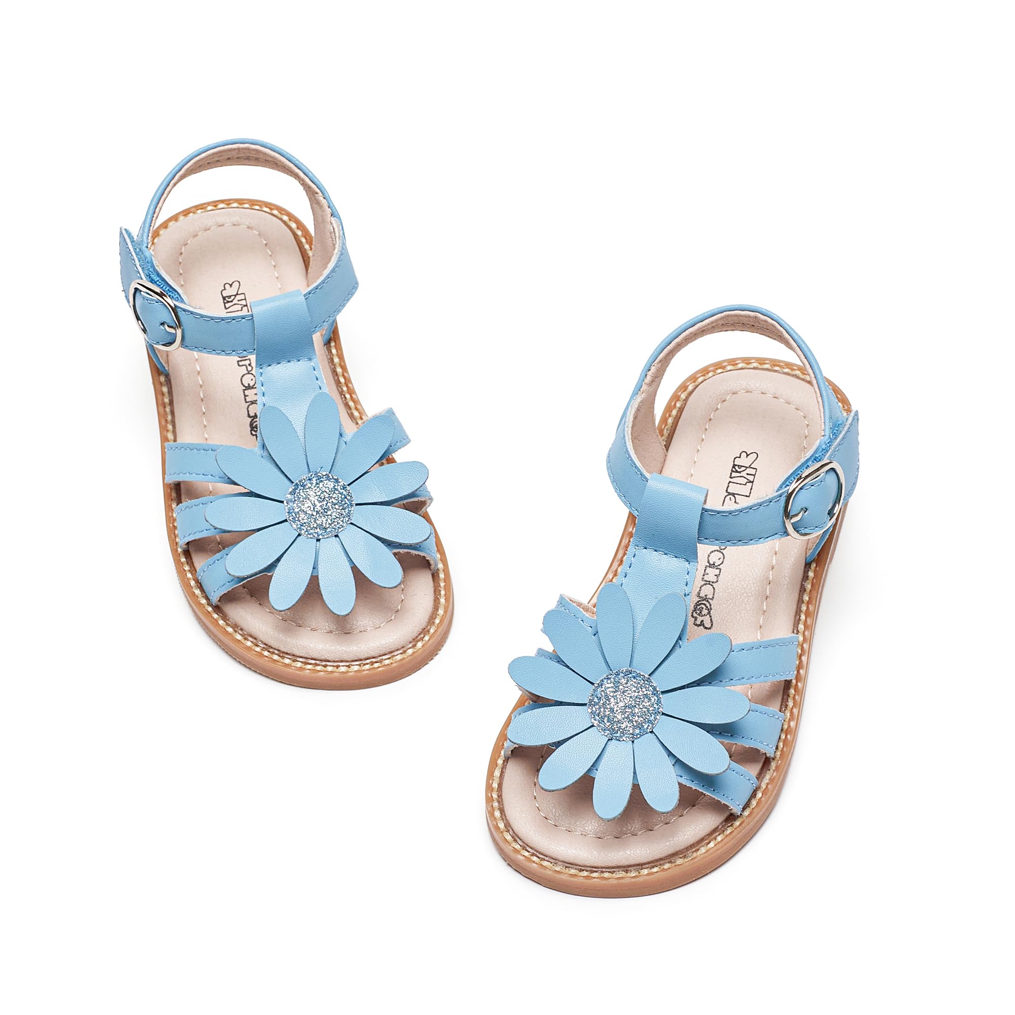 Kiderence Toddler Flower Girl Sandals Open Toe Dress Shoes Wedding Party