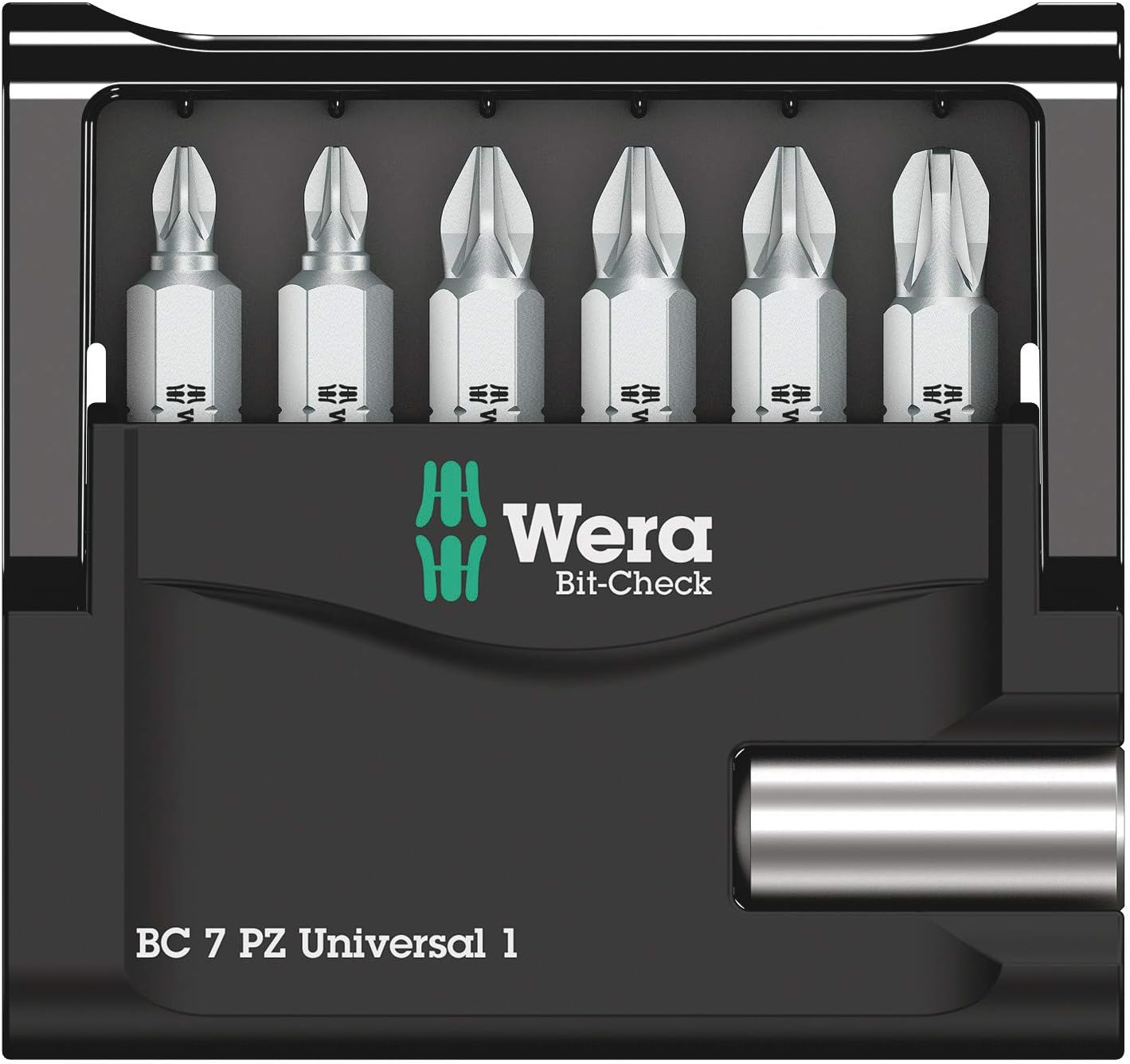 WERA 05056296001 Mini-Check Set Extra-Tough for Drill/Drivers, Pozidriv 7pc