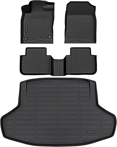 SUPER LINER Alfombrillas compatibles con Honda Civic CoupeCivic SedanCivic Type R2022-2024, protector único de elastómero termoplástico negro para disponible en Yaxa Peru