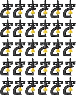 30PCS Micro Spray for Irrigation, Plastic Atomizing Sprinkler Humidifying Spray Header for Farm Garden Landscape (G Type Rotating Spray)
