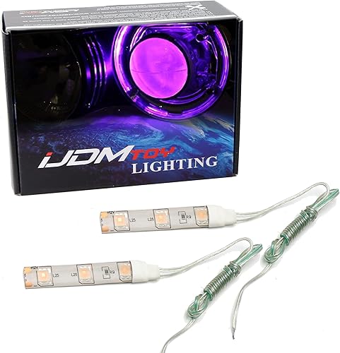 Miniatura 7 de Tira de luces LED Devil Demon Eye de iJDMTOY 3-SMD para adaptación a las luces de proyector o portavasos LED, caja de guantes, fluorescentes de
