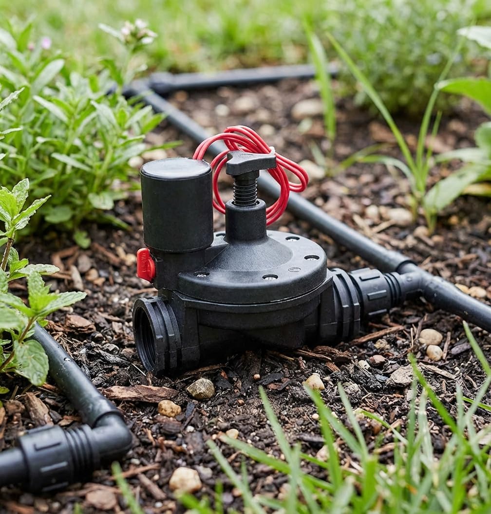 Suinga Set di 4 Elettrovalvola Irrigazione automatica 3/4" 24 V 25mm con regolatore flusso per programmatori irrigazione elettrica di qualsiasi marca