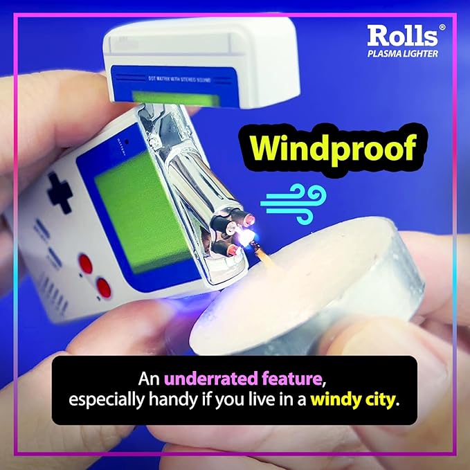 Encendedor eléctrico recargable Rolls Plasma Azul miniatura 5