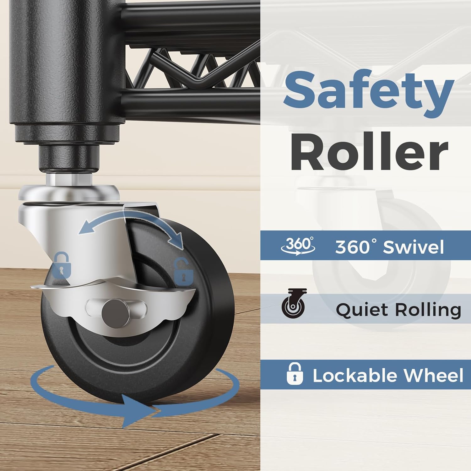 DUMOS Portable Closet, Rolling Clothes Rack, 29" x 15" x 75" Wardrobe Closet with Adjustable Shelves, Metal Garment Rack with Lockable Wheel, for Cloakroom, Bedroom Storage, Laundry Room, Black