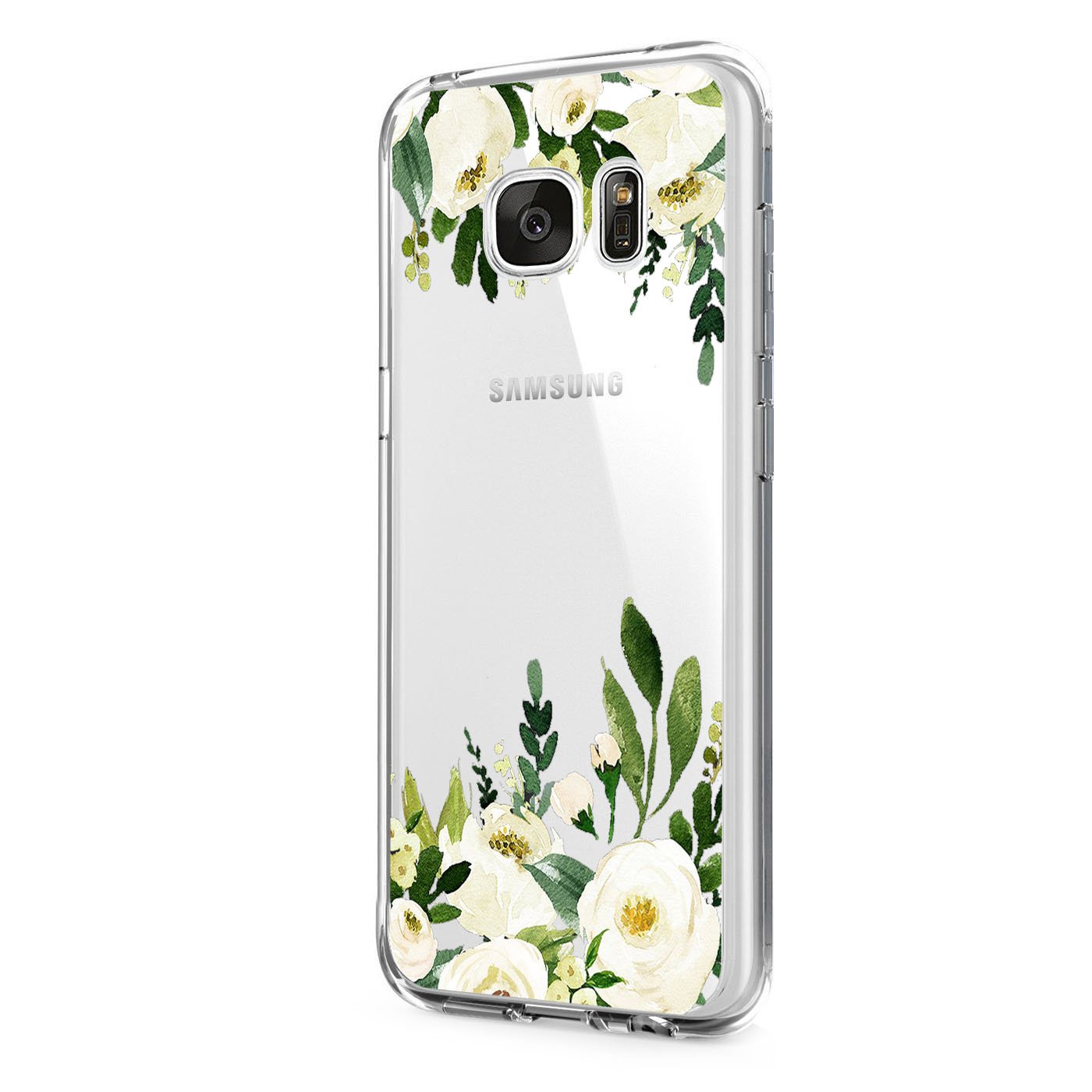Samsung Galaxy S6 Case with flowers, IESSVI Galaxy S6 Case Girl Floral Pattern Clear TPU Soft Slim Phone case for Galaxy S6