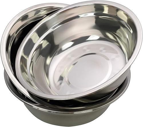 Cuencos de metal para mezclar, cuenco de acero inoxidable, juego de 4