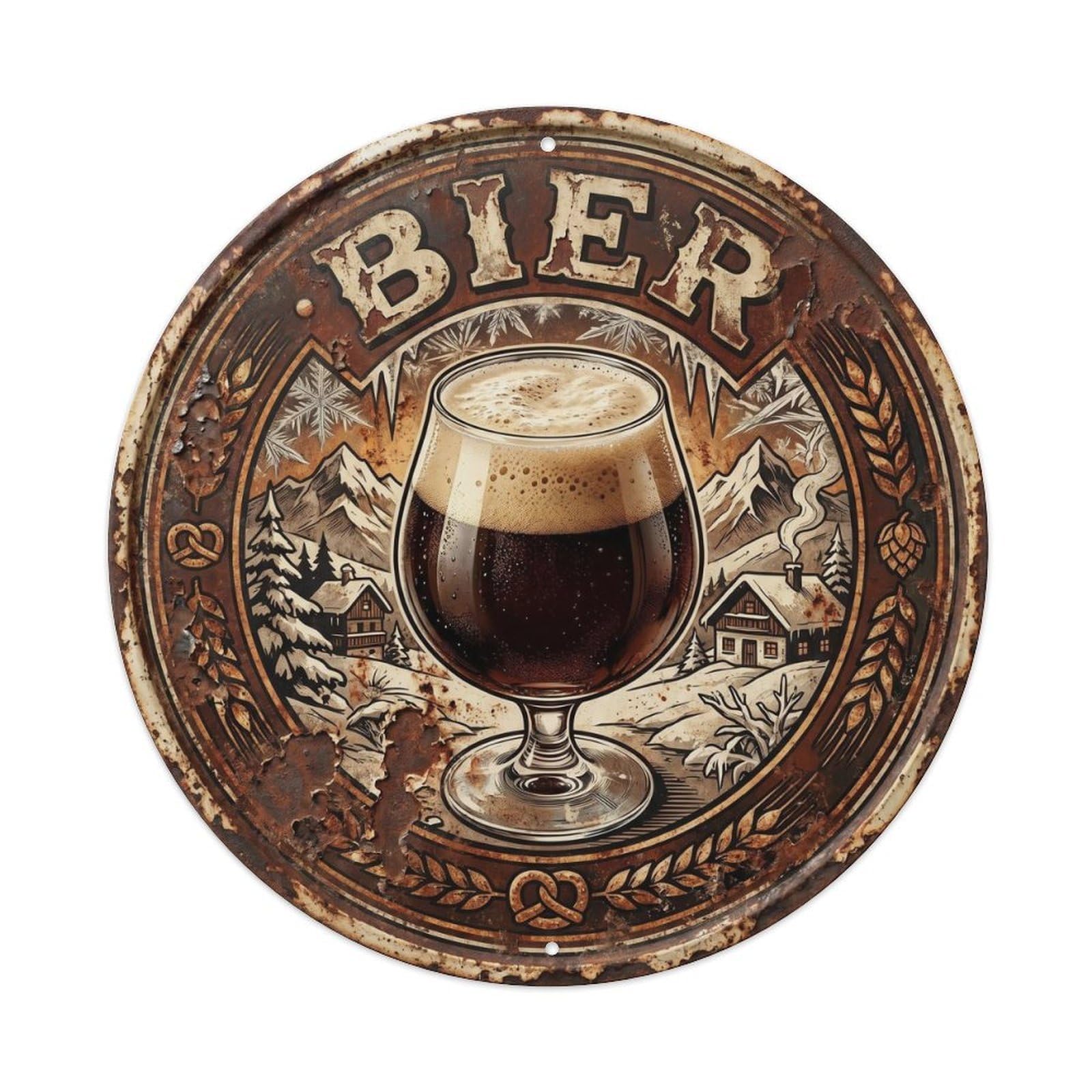 Classic German Travel Beer Craft Brewery Drink Culture Metal Tin Sign