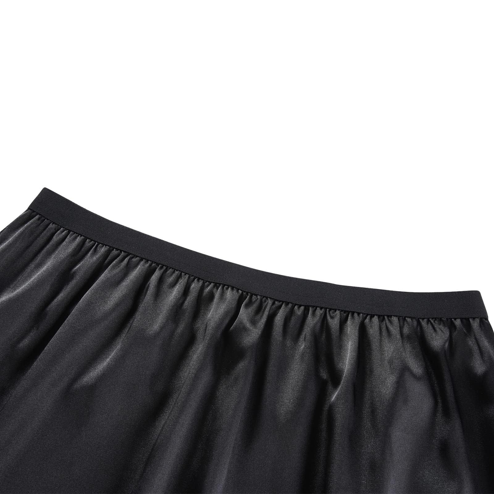 Women' Soft Satin Half Underskirt Lace Long for Under Dresses Skirts Bell Shape