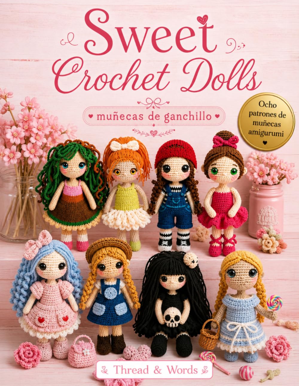 Sweet Crochet Dolls: Muñecas de Ganchillo: 8 patrones originales de muñecas amigurumi | Patrones en español paso a paso, Crochet para principiantes y ... y muñecas de crochet tejidas a mano