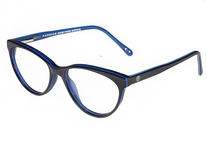 Faddish Anti-glare Cateye Spectacle Frame with UV400 & Bluelight Blocking Computer Glasses for Eye Protection from Bluelight by Computer Tablet Mobile For Girls (M-535 BBL)