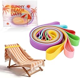 CobeTech 6 Pack Towel Bands for Beach & Cruise, Stretch Silicone with Travel Bag, Fit Lounge Chairs to Keep Towels in Place, Easy to Pack for Vacation & Pool