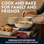 GOTHAM STEEL Hammered 10 Pc Ceramic Pots and Pan Set Non Stick, Ceramic Cookware Set Non Toxic Made Without PFOA PFOS, Lightweight, Induction Ready, Oven and Dishwasher Safe