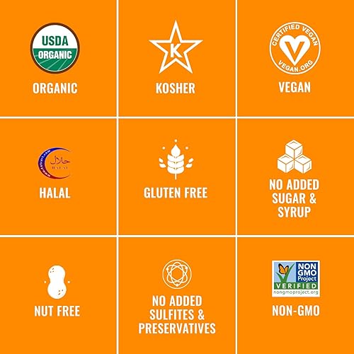 Miniatura 4 de Albaricoques secos prebióticos orgánicos  Sunny Fruit  (5) paquetes de porciones de 1.76 onzas por bolsa  Albaricoques puramente  Sin azúcares,