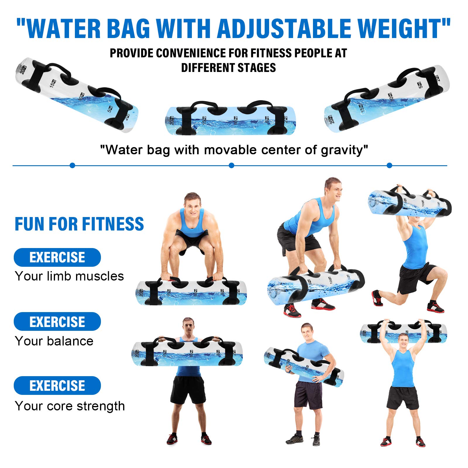 Amazon.co.jp: Aqua Instead of Sand Bag 調節可能な水入り