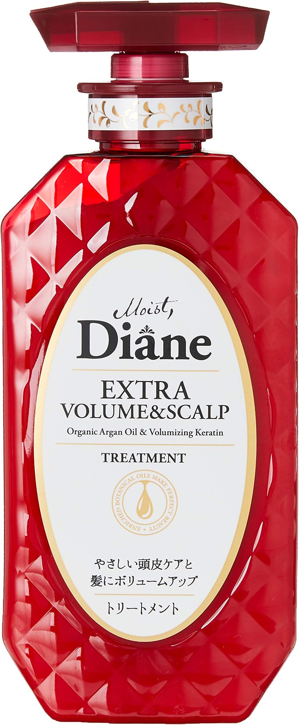 Moist Diane Keratin Hair Treatment for Hair Fall & Thin Hair Women & Men, Organic Hair Care with Argan Oil & Biotin from Japan, Silicone & Sulfate Free, EXTRA VOLUME & SCALP, 15.2 Fl Oz