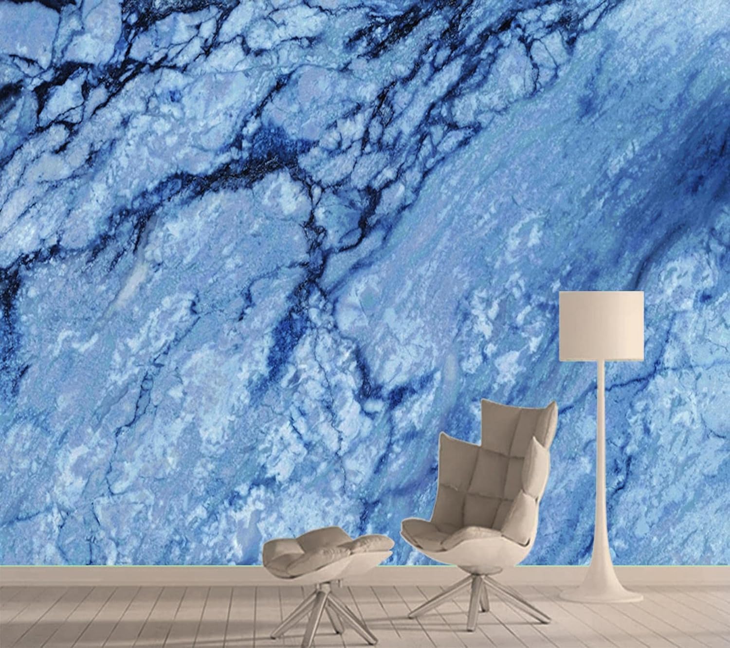 Décoration murale 3D texture marbre fresco premium pour hôtel