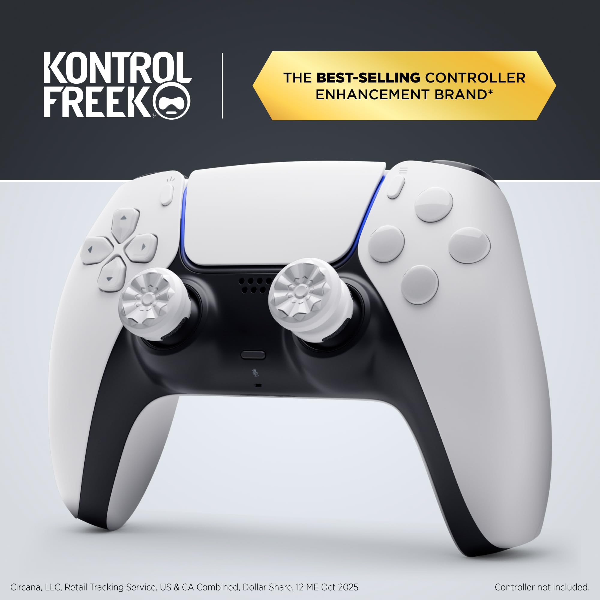 KontrolFreek FPS Freek Galaxy Bianco per PlayStation 4 (PS4) e PlayStation 5 (PS5) | Levette Performance | 1 alta, 1 media | Bianco