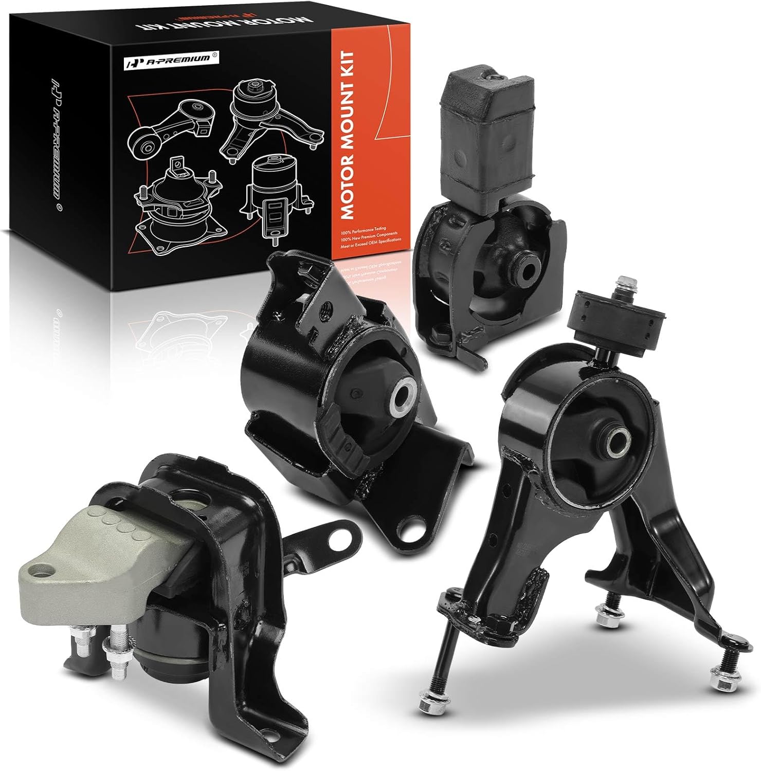 A-Premium 4PCS Engine Motor Mount and Transmission Mount Kit Compatible with Toyota Celica 2000-2005, 1.8L, Replace# 1237222020, 1237122070
