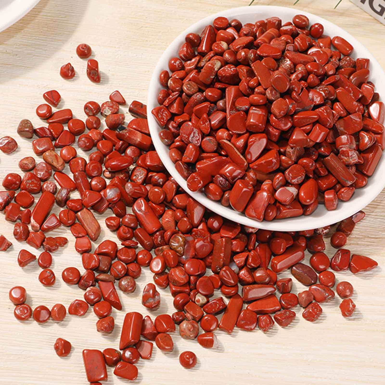 Naturalny kwarc, 2, funta naturalne czerwone jaspisowe kryształki, do fontanny wypełniacz wazonów sadzarki dekoracyjne akwarium doniczkowe Reiki | 9~12mm1000g