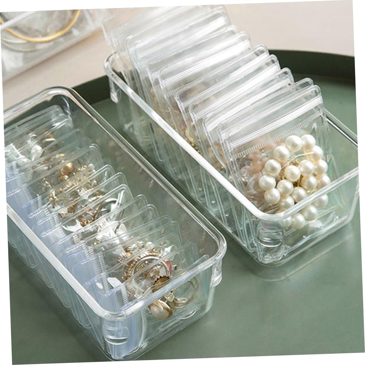 Organizzatore da Cassetto Trasparente Pet 15 Pezzi, 4 Misure | Cucina e Ufficio, Spazio Capiente e Facile da Pulire, Vassoi Modulari per Oggetti Vari
