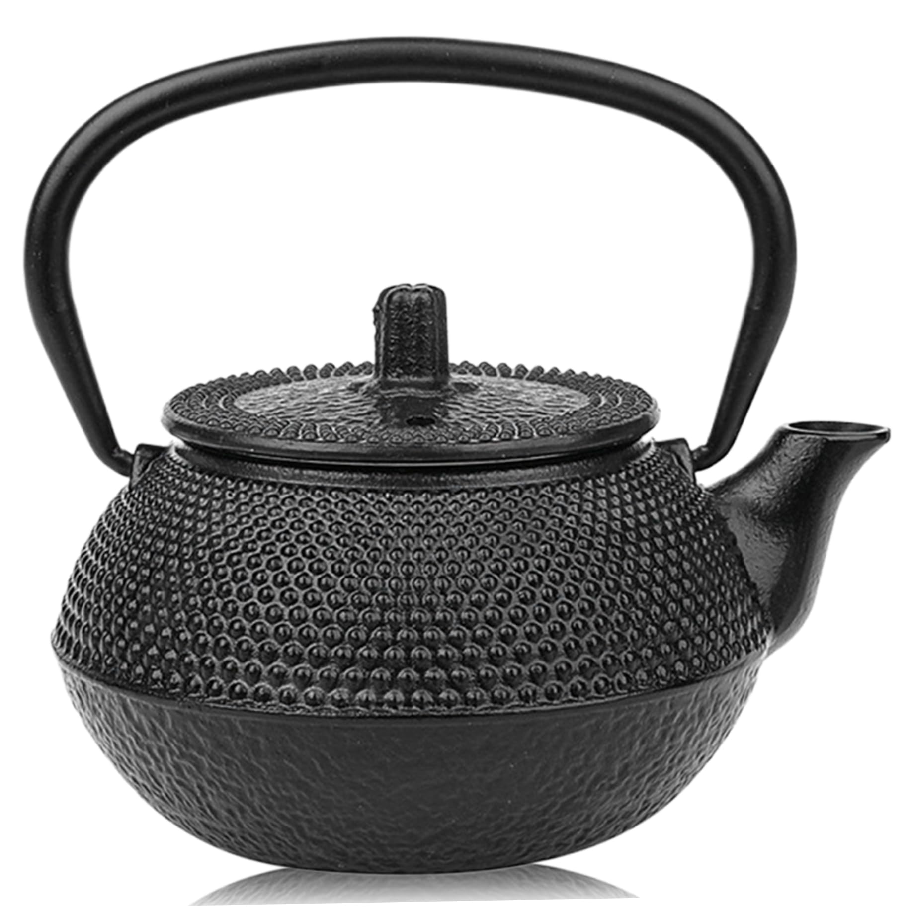Théière japonaise en fonte induction et gaz 300ml avec filtre amovible noir