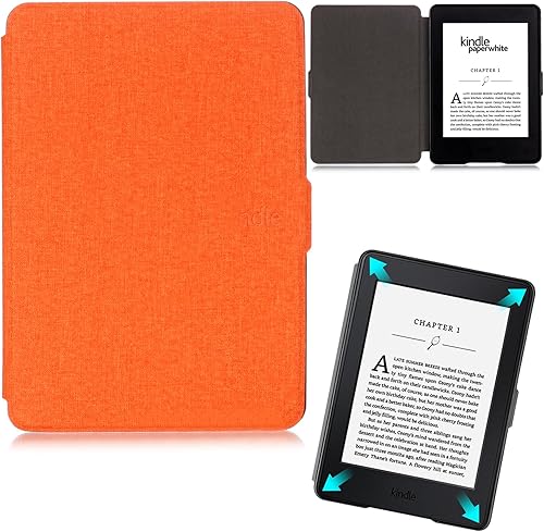 Miniatura 9 de Funda para Kindle Paperwhite, de piel sintética, con ranuras para tarjetas, con tapa de apagado y encendido automático para Amazon Kindle Paperwhite