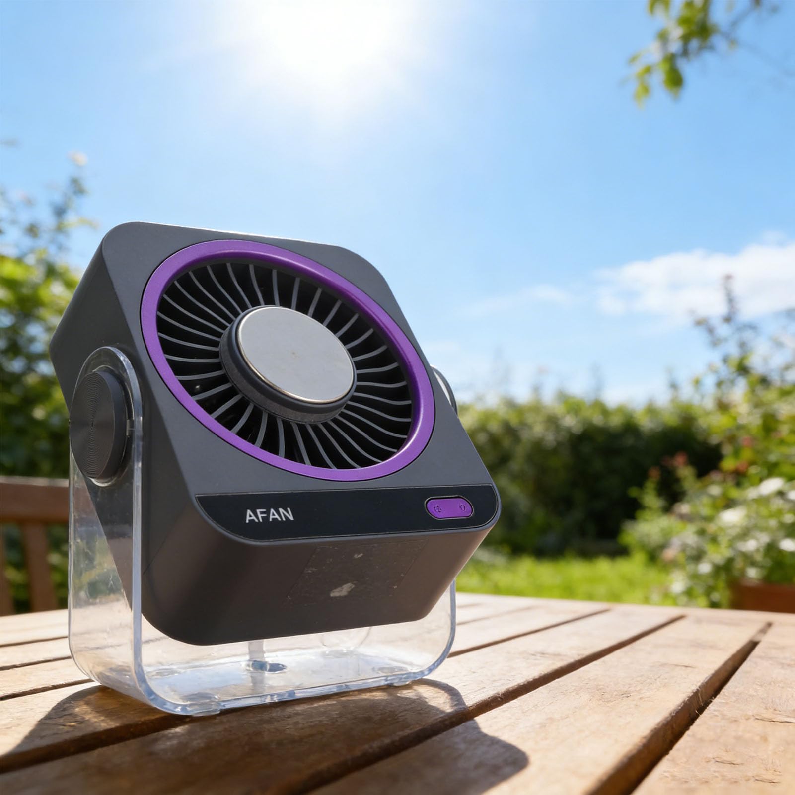 Ventilador de Escritorio Portátil Semiconductor, Refrigeración por Hielo, Ventilador Silencioso Recargable por USB con 199 Velocidades para Camping, Oficina, Tamaño ABS 143x57x169mm (GRAY)