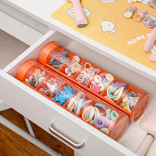 Miniatura 5 de FABROK Soporte portátil de plástico para coletero con 6 compartimentos, organizador de cajones multifunción y caja de almacenamiento para