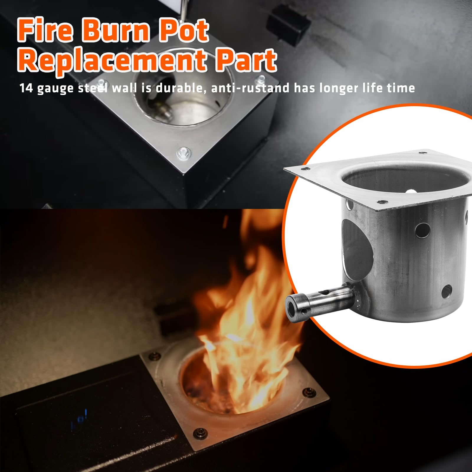 Upgraded 2.0 RPM Auger Motor, Induction Fan, Fire Burn Pot, Hot Rod Ignitor, Power Cord and Temperature Probe?BBQ Grill Replacement Parts Kit Compatible with Traeger Pit Boss Wood Pellet Grills