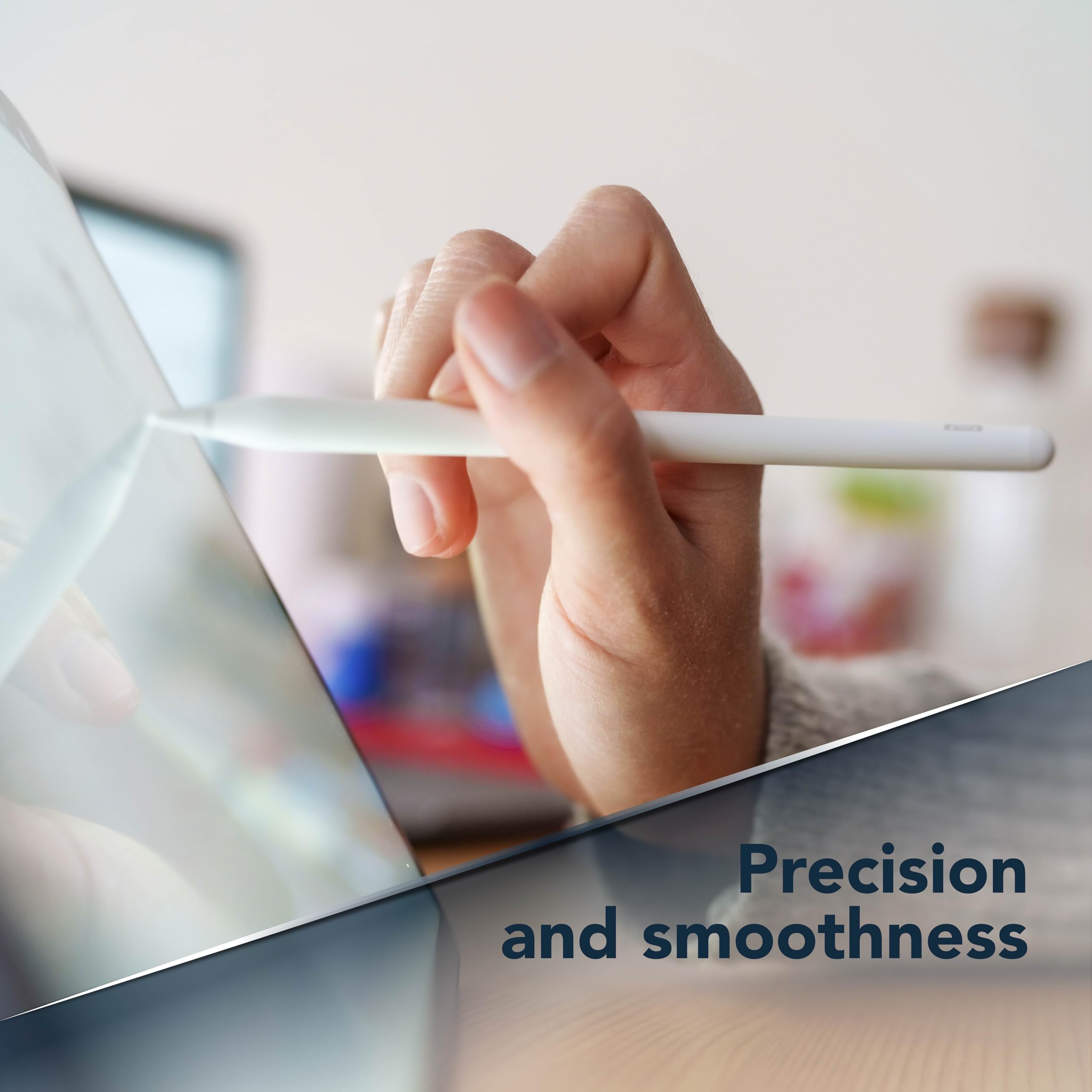 Cellularline - Stylus Pen - Stylus with Magnetic Attachment - Tilt Function: Sensitivity to Inclination - Palm Rejection Technology - Compatible with iPad - White