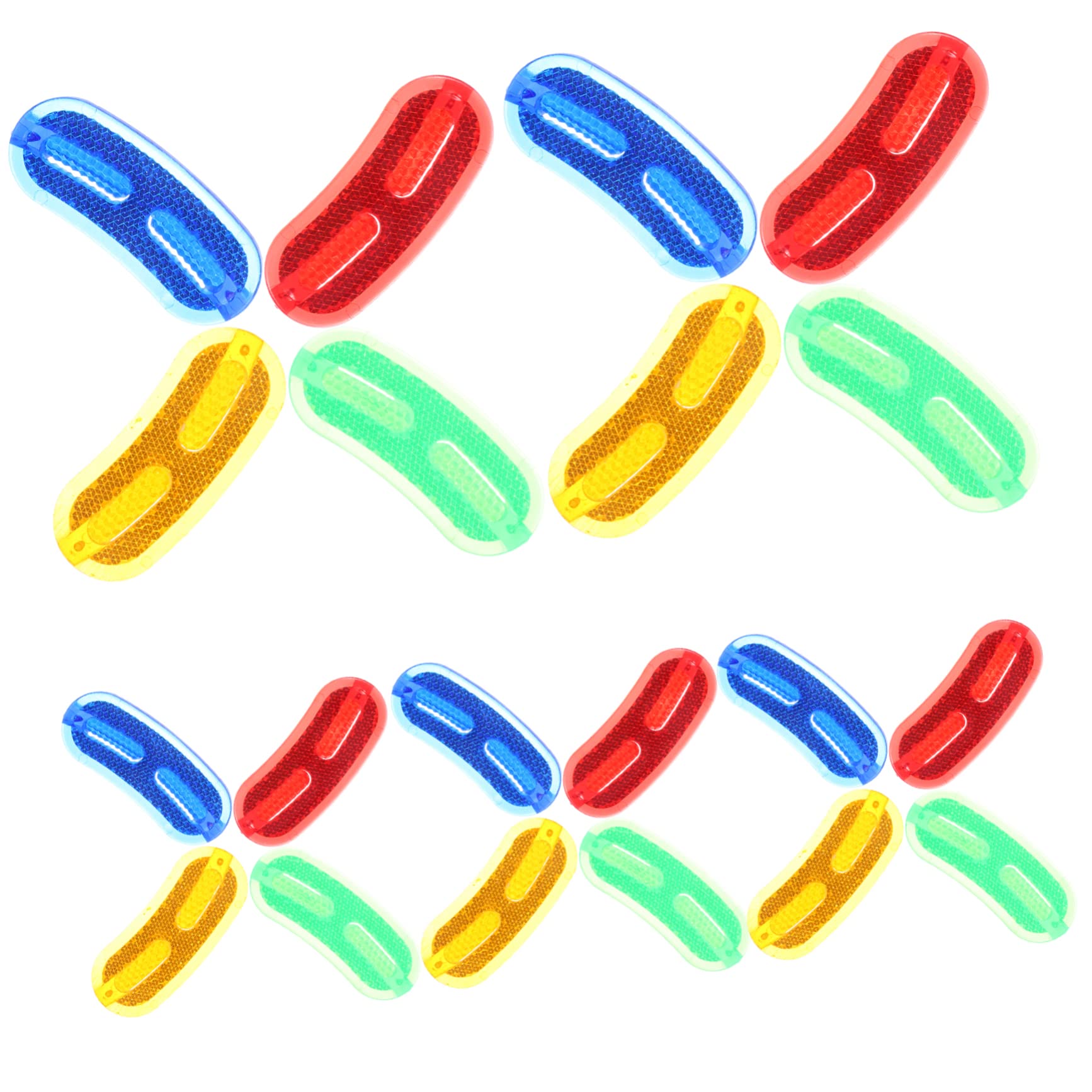 KICHOUSE 20Pcs Professional Bike Reflectors for High Reflective Wheel Spoke Signs Easy to Install No Batteries Required for Night Riding Each