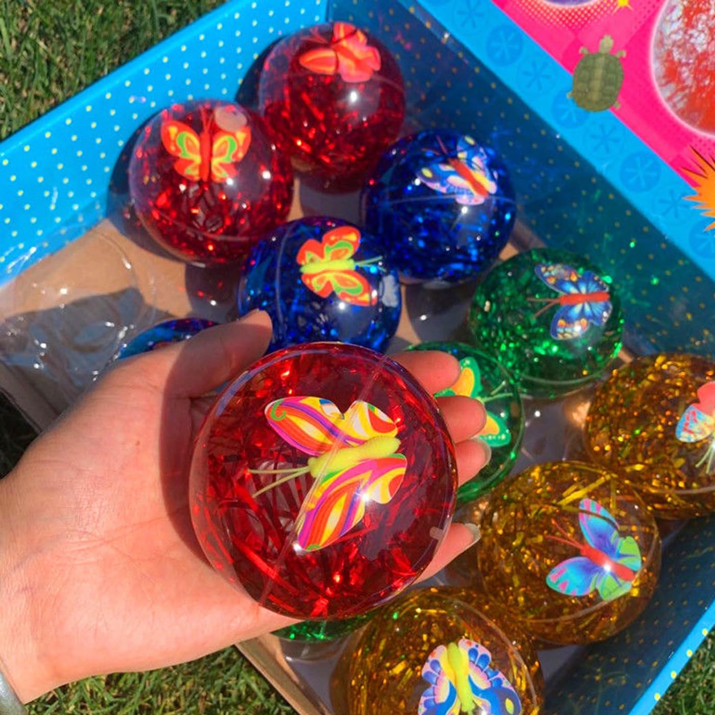 WIZME Glitter Sparkle Ball/Bouncing Anti-Stress Light Gift Fun Toys for Kids Boys and Girls Set of 2 Pack of 1 (B0D8TJ8LR9) Amazon Price History, Amazon Price Tracker