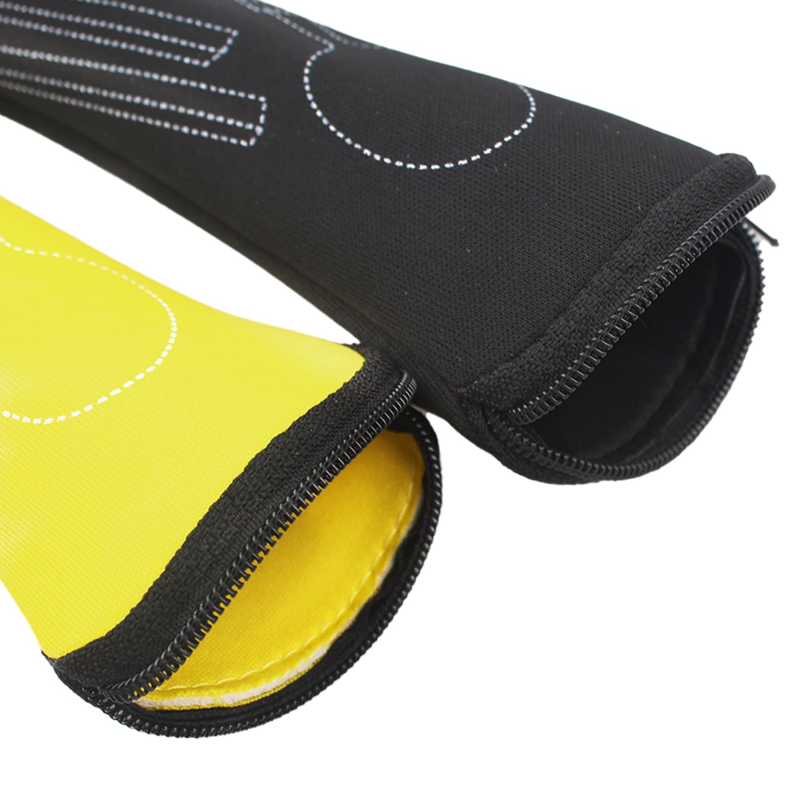 Borsa per Posate da Viaggio Portatile 20x6.5cm, Portaposate con Cerniera, Campeggio Picnic (Nero, Giallo)