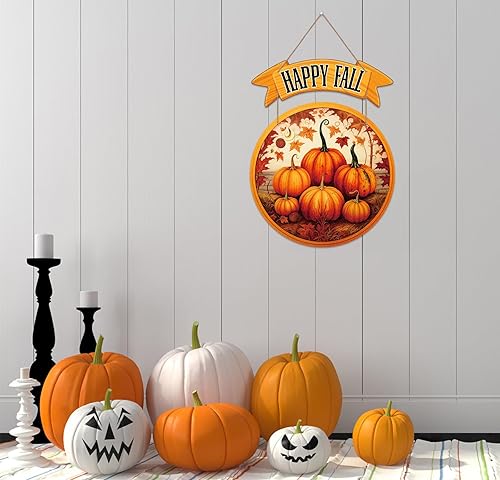 Miniatura 6 de D24TIME Letrero de bienvenida de otoño, letrero de puerta de Acción de Gracias, colgante de calabaza de otoño, cosecha, letrero de puerta delantera,