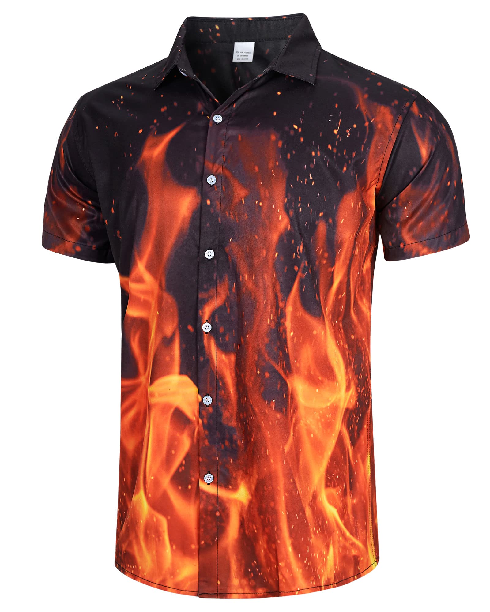 GoodstoworldMen's Novelty Hawaiian Button Down Shirts