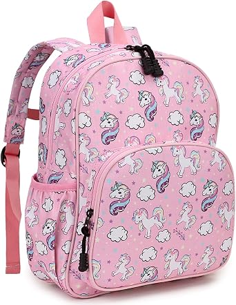 RAVUO Kids Backpack for Girls Boys, Cute Toddler School Bag Bookbag W Chest Strap