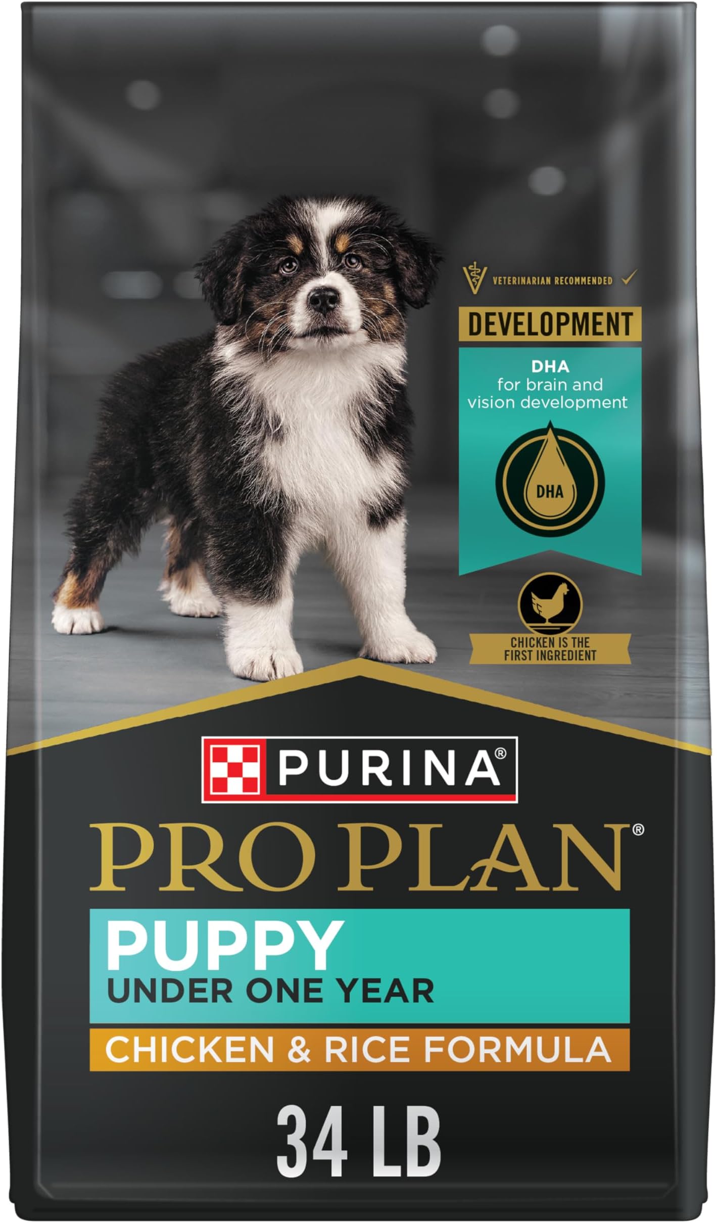 High Protein Dry Puppy Food, Chicken and Rice Formula - 34 lb. Bag