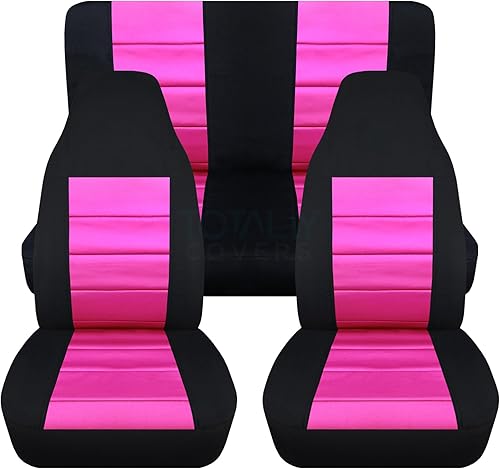Fundas para asientos de automóvil, Negro y rosa intenso