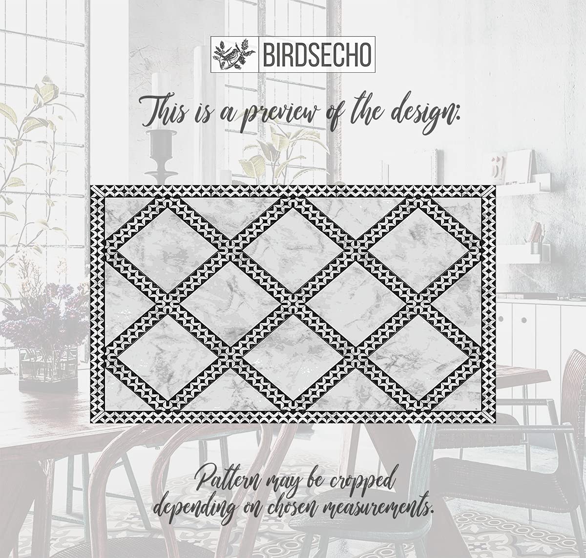 BirdsEcho Tapis en Vinyle PVC de Bain Couverture 70x105cm de Cuisine Tapis en LinoléumDe Salle à Manger - Marbre Roman