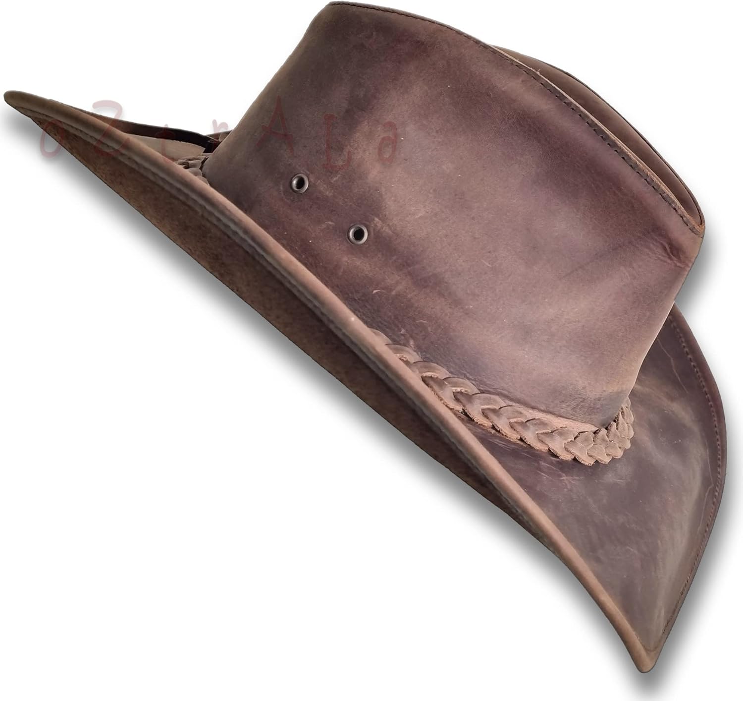 Oztrala Leather Cowboy HAT Australian Outback Western Men Women Desperado HL33