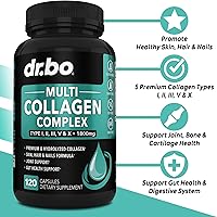 Vista 2 de Péptidos de colágeno múltiple y multivitamínico para mujer, cápsulas complejas de colágeno múltiple tipo I, II, III, V y X, píldoras de péptidos