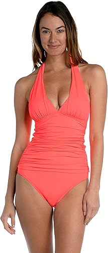 La Blanca Traje de baño tankini con cuello halter para mujer Island Goddess