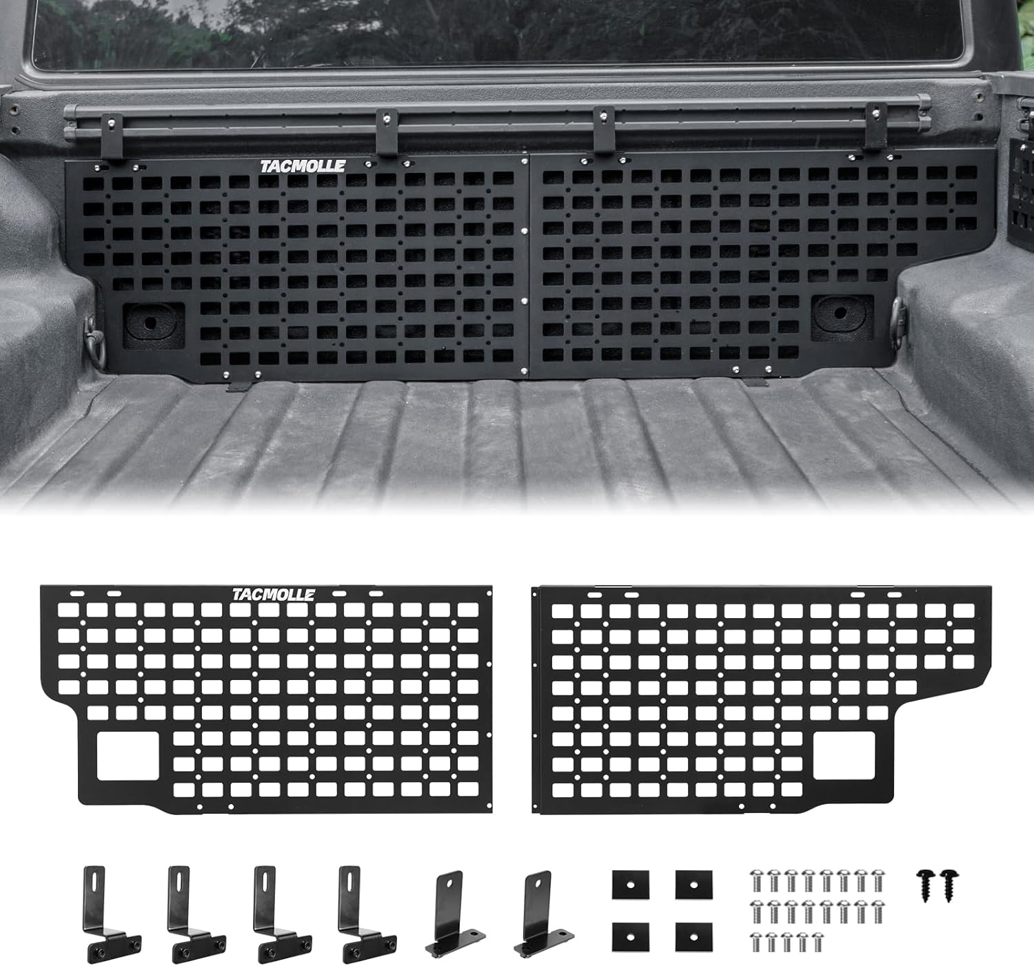 Truck Bed Front MOLLE Panel - MOLLE Panel Accessories for Jeep Gladiator Bed Rack, Truck Bed Storage Fits Jeep Gladiator JT 2019-2024