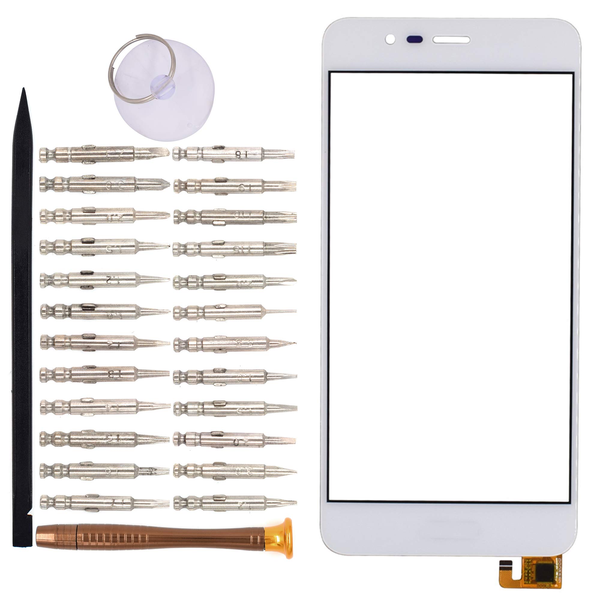 Goodyitou Touch Screen Glass Digitizer Replacement for Asus Zenfone 3 Max ZC520TL(White)