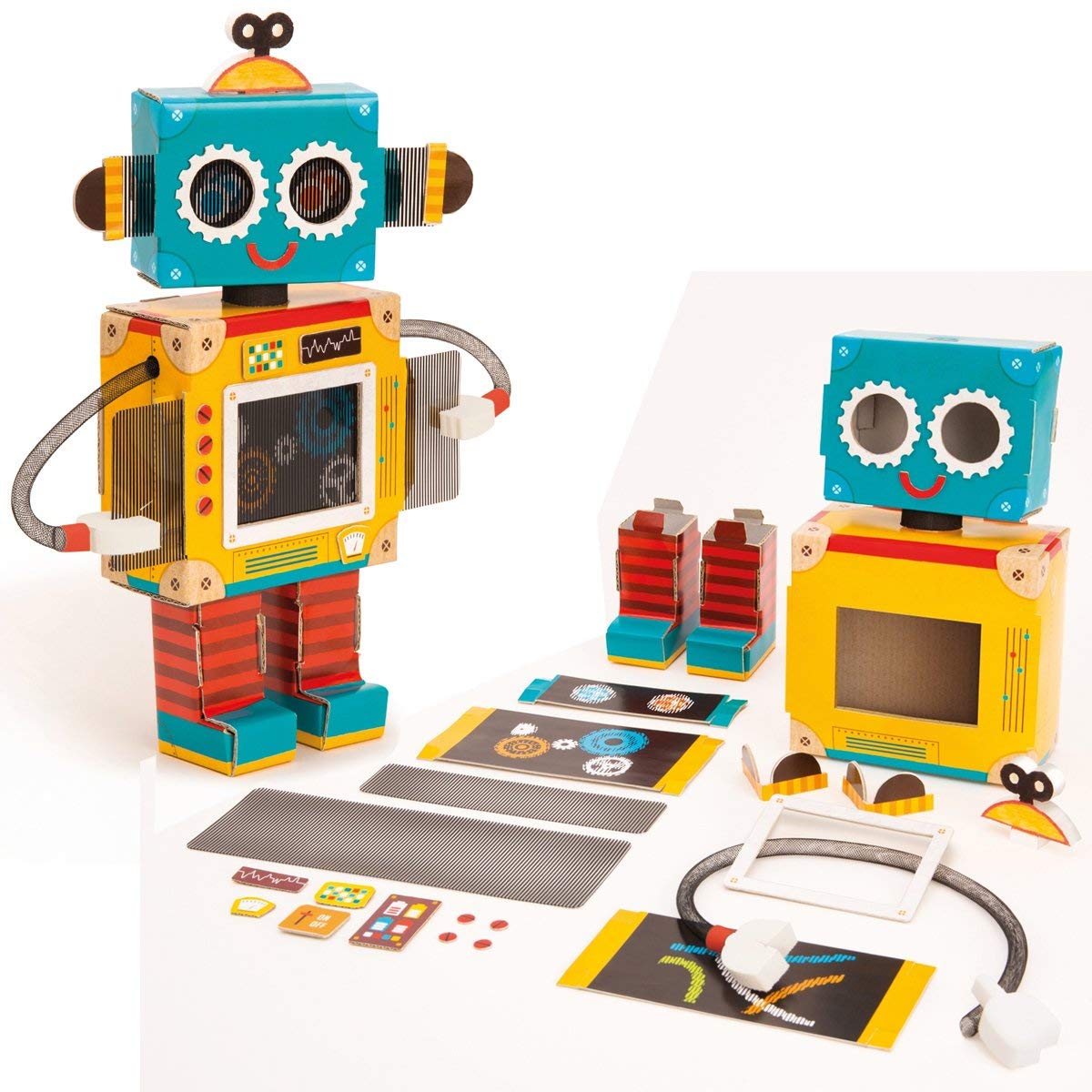 Clementoni-15285 - CREA tu Robot - Juego Creativo a Partir de 4 años