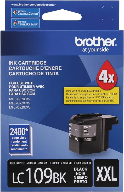 Cartucho de inyección de tinta de rendimiento ultraalto para impresora Brother - Negro (LC109BK)