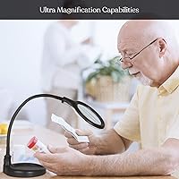 Vista 7 de Brightech LightView Pro Flex - Lámpara de escritorio con aumento de 1.75 x con lámpara LED Brightech Litespan 2 en 1 para piso y escritorio, altura