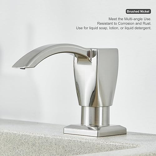 Miniatura 6 de GAGALIFE JJL-ZYQ-001-BN-DG - Dispensador de jabón integrado para fregadero de cocina con kit de tubo de extensión de silicona de 40 pulgadas