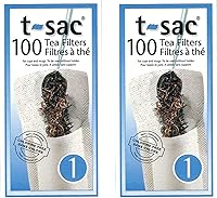Vista 5 de T-Sac Bolsas de filtro de té, infusor de té desechable, tamaño número 1, capacidad de 1 taza, juego de 100